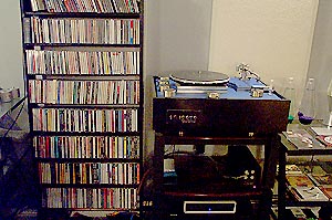 Mitchell turntable and CD library